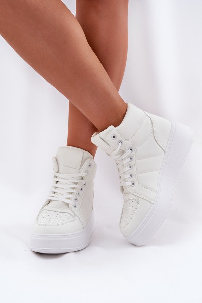 High women's sneakers on platform white Tillive
