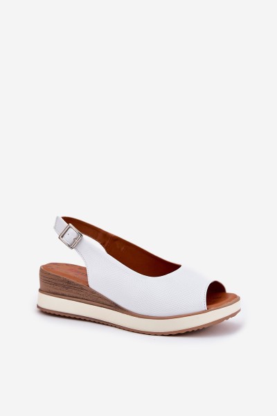 Leather Wedge Sandals Artiker 56C2317 White 2