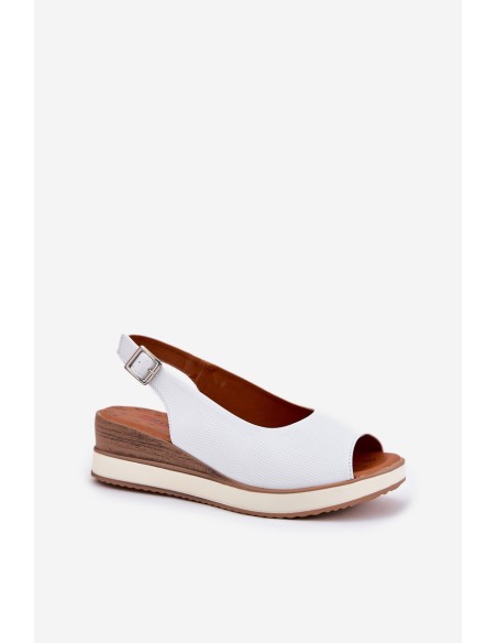 Leather Wedge Sandals Artiker 56C2317 White