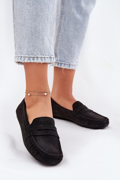 Women's Suede Loafers Big Star RR274948 Black