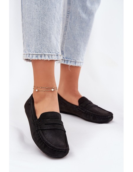 Women's Suede Loafers Big Star RR274948 Black