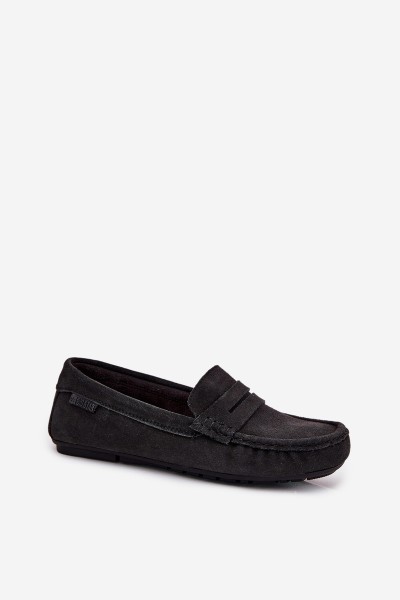 Women's Suede Loafers Big Star RR274948 Black 2