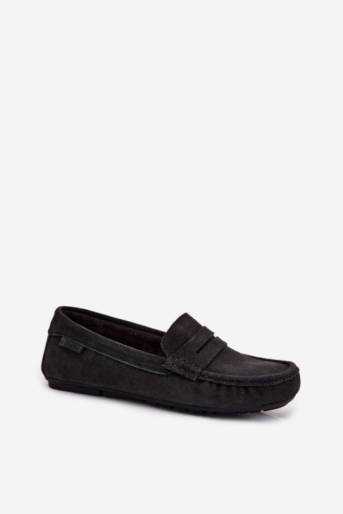 Women's Suede Loafers Big Star RR274948 Black