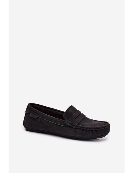 Women's Suede Loafers Big Star RR274948 Black
