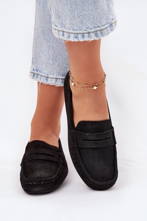 Women's Suede Loafers Big Star RR274948 Black