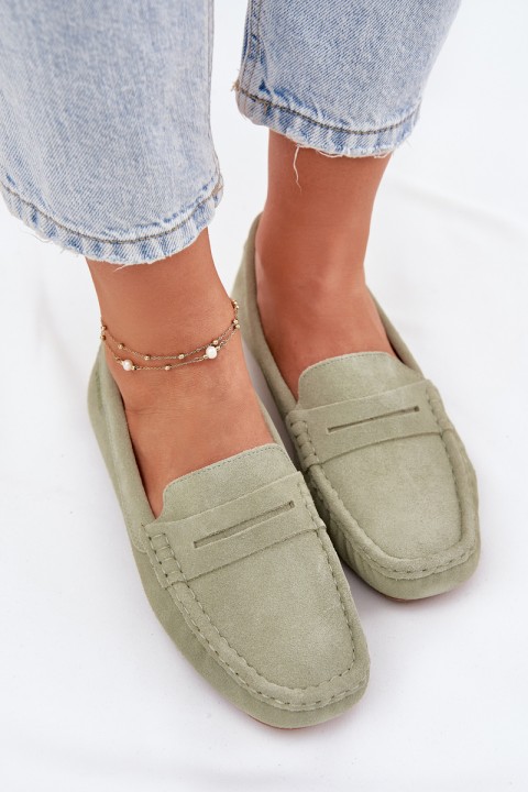 Ladies Suede Moccasins Big Star RR274945 Green
