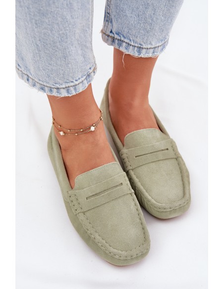 Ladies Suede Moccasins Big Star RR274945 Green