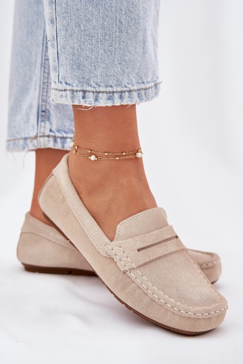 Suede Women's Loafers Big Star RR274947 Beige