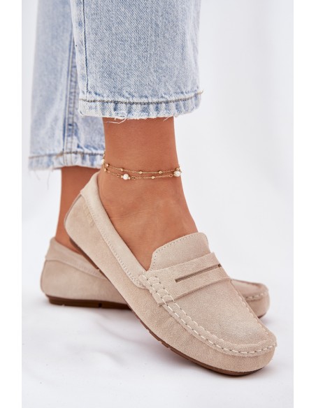 Suede Women's Loafers Big Star RR274947 Beige
