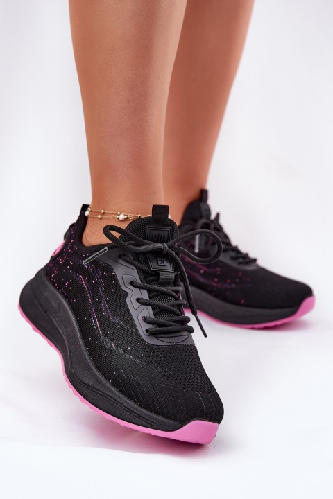 Sneakers Sports Shoes Women On Platform Big Star RR274523 HI-POLY SYSTEM Black