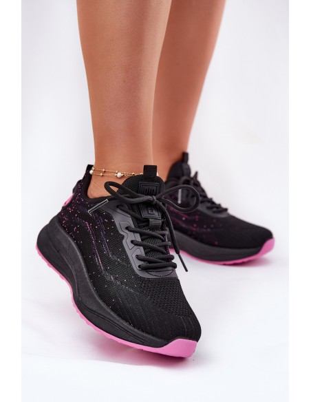 Sneakers Sports Shoes Women On Platform Big Star RR274523 HI-POLY SYSTEM Black