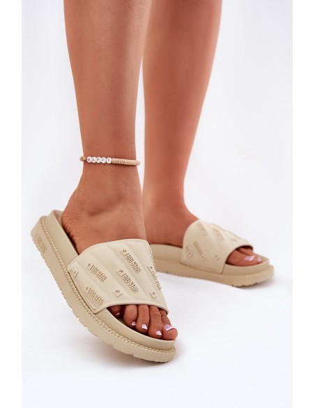 Ladies Platform Slippers Big Star RR274A542 Beige