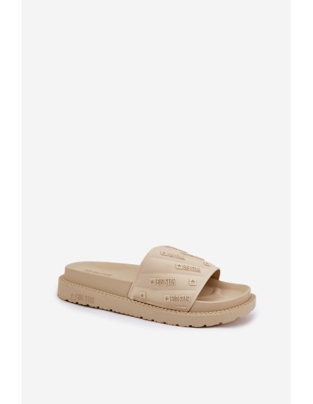 Ladies Platform Slippers Big Star RR274A542 Beige