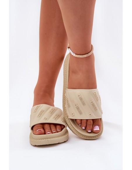 Ladies Platform Slippers Big Star RR274A542 Beige
