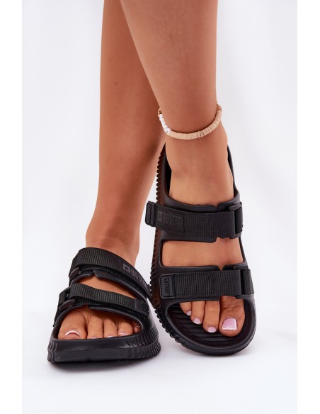 Women Foam Slippers With Velcro Big Star RR274A527 Black