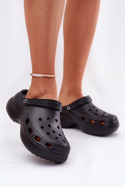 Foam Women's Slippers On A Massive Sole Big Star RR274A118 Black