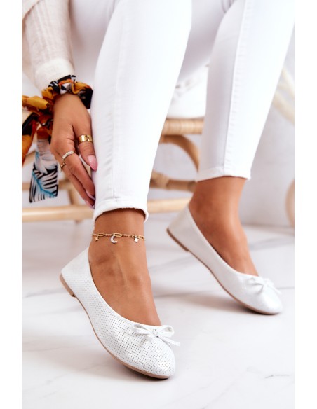 Women's Ballerinas Classic Profiled Insert White Fimme