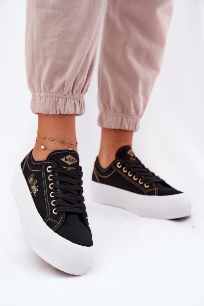 Moteriški sportbačiai su platforma juodi