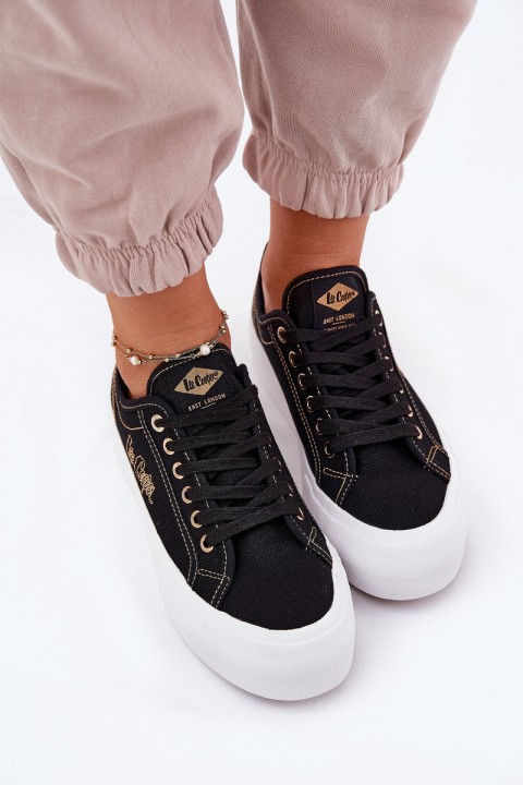 Moteriški sportbačiai su platforma juodi