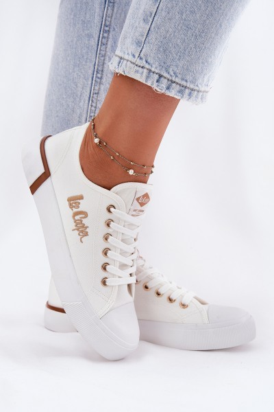 Women's Canvas Sneakers Lee Cooper LCW-25-31-3428L White 2