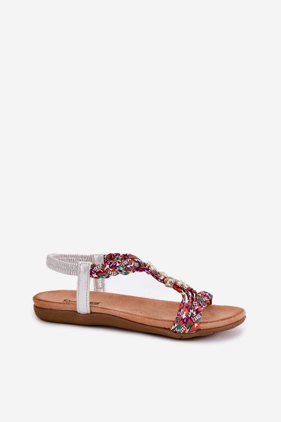 Women's Flat Sandals With Woven Straps And Accessories Artiker 54C1322 Multicolor 2