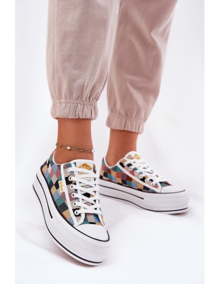 Patterned Women's Sneakers On Platform Lee Cooper LCW-25-31-3441L Multicolor