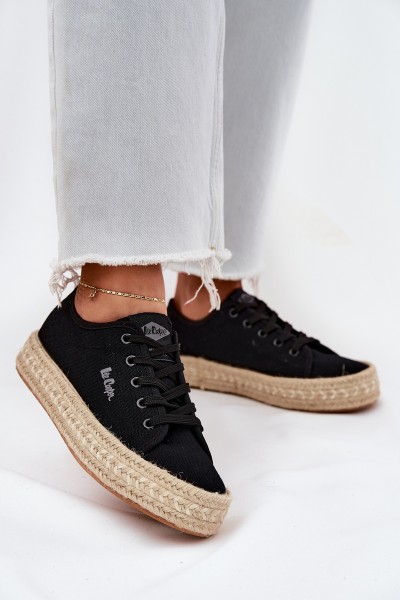 Ladies Sneakers With Braiding Lee Cooper LCW-25-44-3216 Black