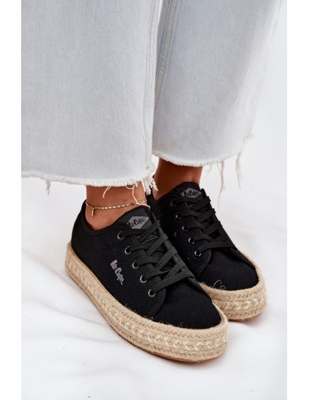 Ladies Sneakers With Braiding Lee Cooper LCW-25-44-3216 Black