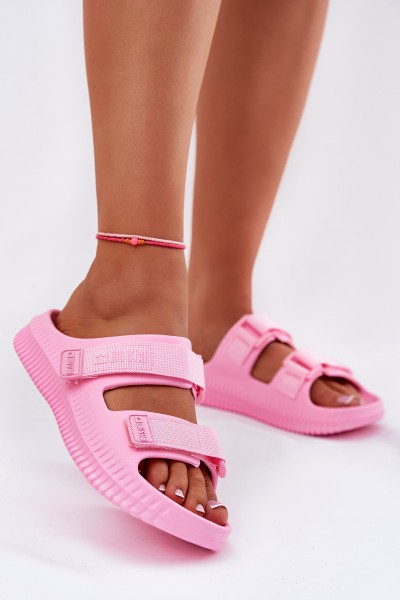 Women Foam Slippers With Velcro Big Star RR274A528 Pink