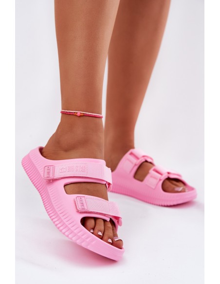 Women Foam Slippers With Velcro Big Star RR274A528 Pink