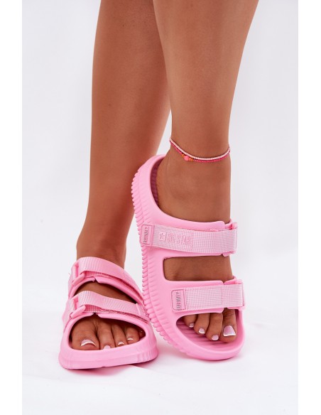 Women Foam Slippers With Velcro Big Star RR274A528 Pink