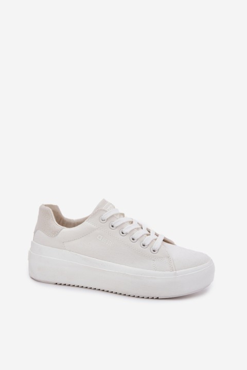 Women s Fabric Sneakers On Platform Big Star RR274463 White