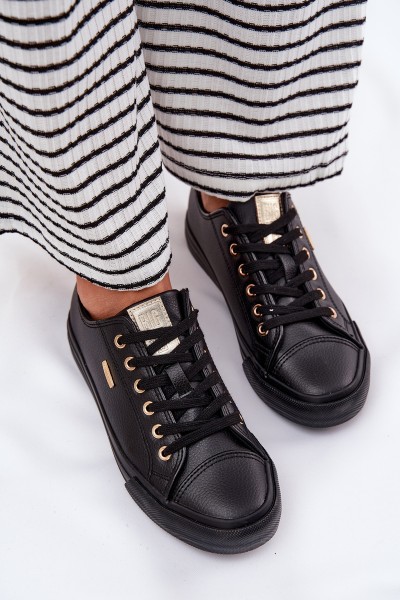 Women's Sneakers From Eco Leather Big Star RR274749 Black