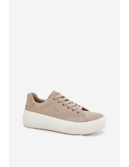 Women Fabric Sneakers On Platform Big Star RR274465 Beige