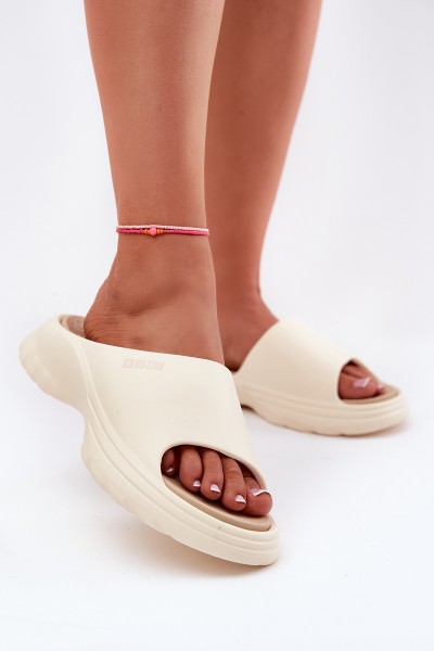 Ladies Foam Sandals Big Star RR274A579 Beige