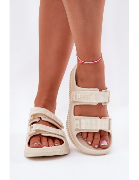 Women's Foam Slippers With Velcro Big Star RR274A529 Beige