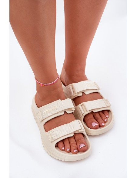 Women's Foam Slippers With Velcro Big Star RR274A529 Beige