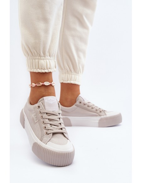 Women's sneakers on a thick sole Lee Cooper LCW-24-31-2178 Grey