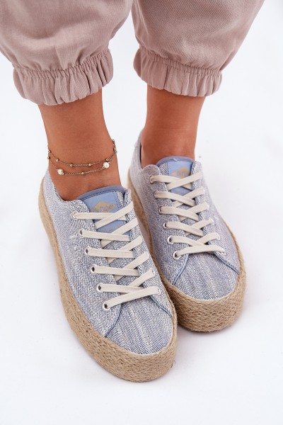 Womens Platform Sneakers With Weaving Lee Cooper LCW-25-02-3284 Light Beige 2