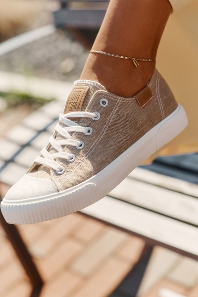 Women'S Fabric Sneakers Big Star RR274795 Beige