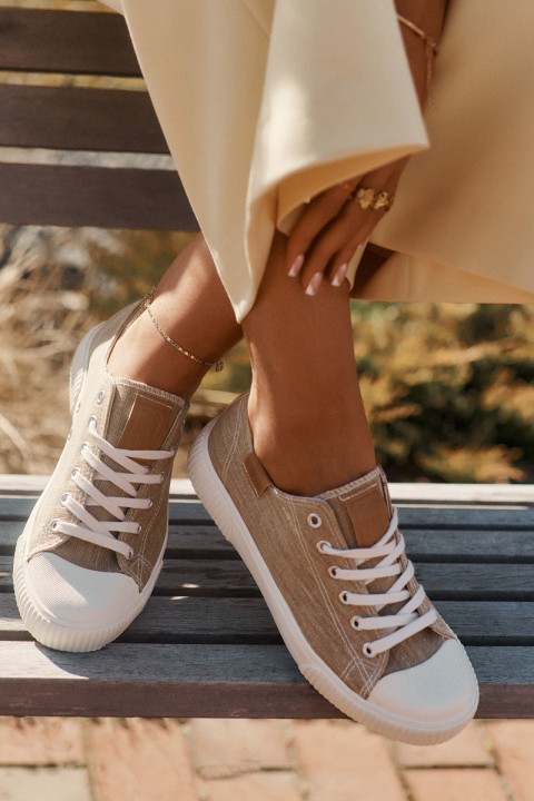 Women'S Fabric Sneakers Big Star RR274795 Beige