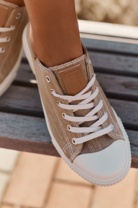 Women'S Fabric Sneakers Big Star RR274795 Beige