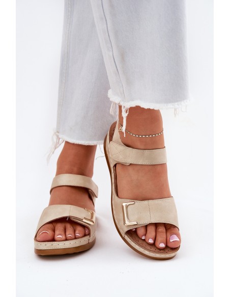 Comfortable Women's Wedge Sandals Beige Sadevale