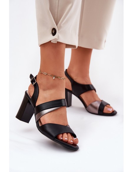 Women's Heeled Sandals Sergio Leone SK866 Black