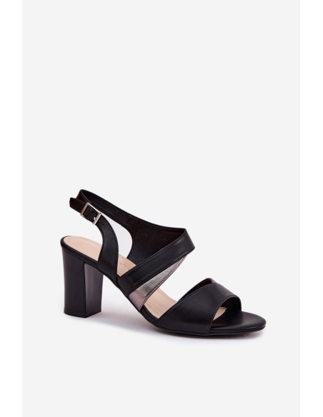 Women's Heeled Sandals Sergio Leone SK866 Black