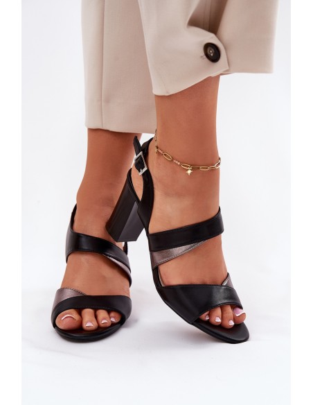 Women's Heeled Sandals Sergio Leone SK866 Black