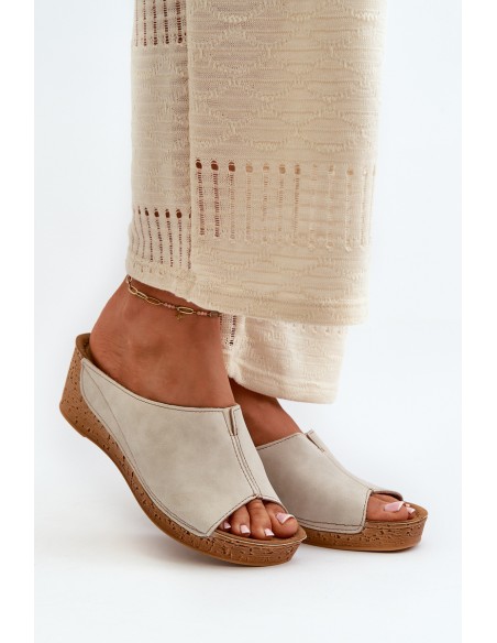 Comfortable Women's Wedge Sandals Inblu NG000002 Beige