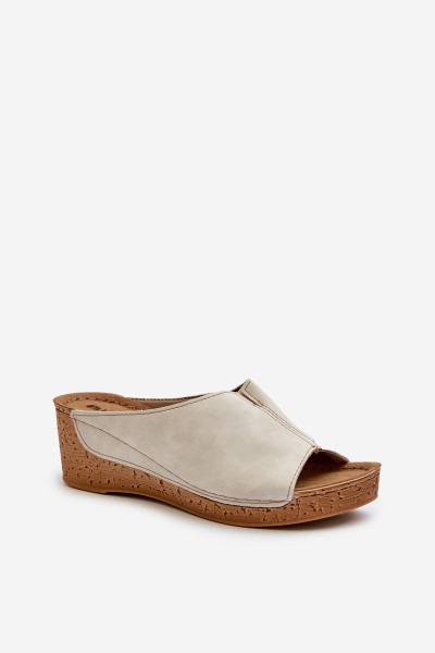 Comfortable Women's Wedge Sandals Inblu NG000002 Beige 2