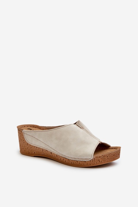Comfortable Women's Wedge Sandals Inblu NG000002 Beige