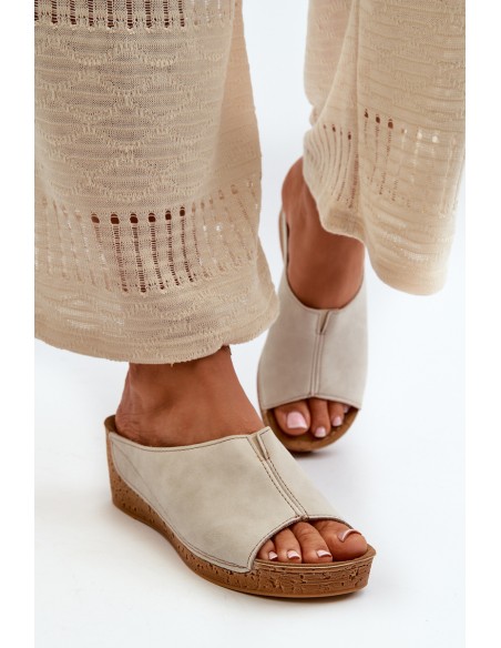 Comfortable Women's Wedge Sandals Inblu NG000002 Beige